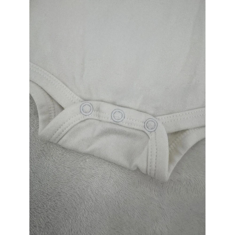 Vtg Y2K Ralph Lauren Polo Bodysuit Baby Size 9M White Short Sleeve Cotton Pique